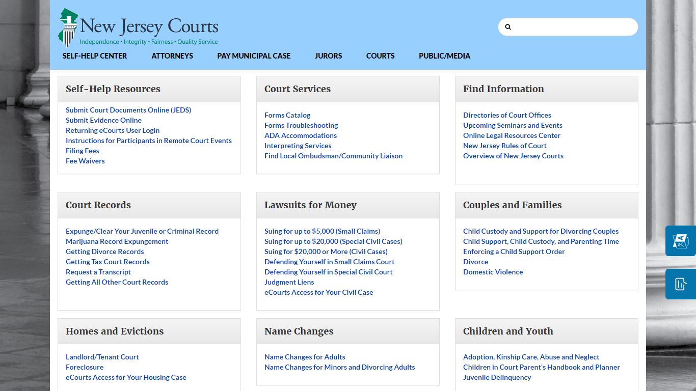 Self-Help Resource Center - New Jersey Superior Court